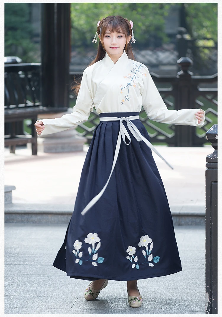 Details about   Chinese Ancient Traditional Hanfu Women Fusion Modern Hanbok Tang Dynasty Consum 